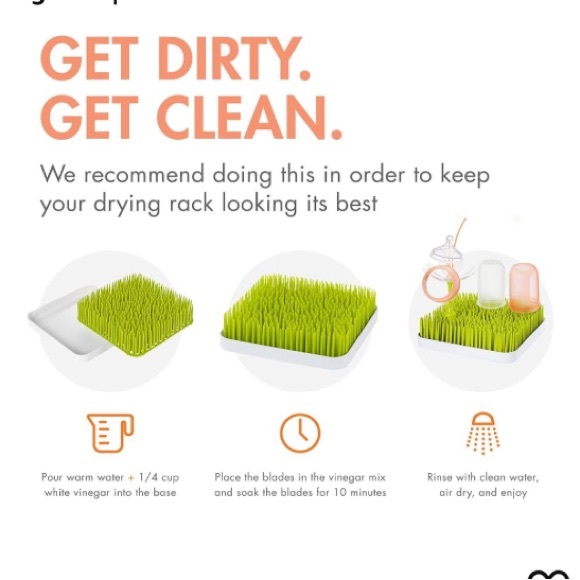 2 Boon Lawn Countertop Baby Bottle Drying Rack with Antimicrobial Tray - Picture 4 of 8